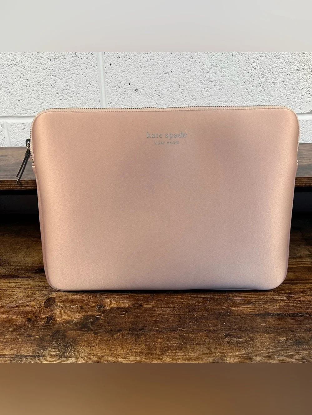 Kate Spade Laptop Case Pale Pink Zip Top Soft Interior